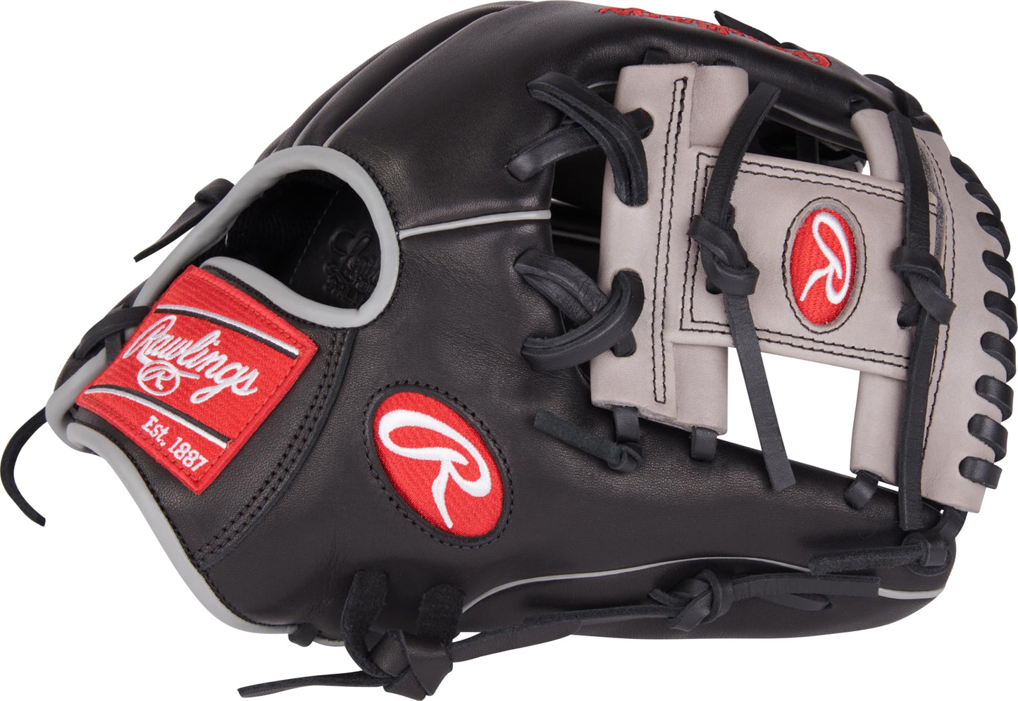 Rawlings | FOUNDATION Baseball Glove | Right Hand Throw | 11.5" - Pro I-Web | Black/Grey