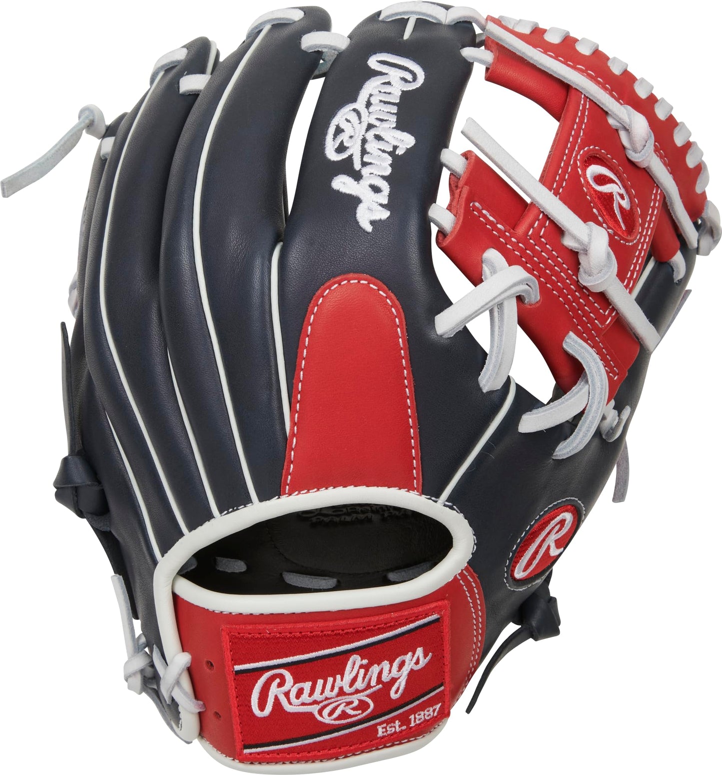 Rawlings | Breakout Baseball Glove | Right Hand Throw | 11.5" - Pro I-Web | Navy/Red/White