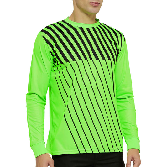 TopTie Long Sleeve Soccer Goalkeeper Jersey with Sponge Protector for Adult Youth, Arm Padded Goalie Shirt-S Green