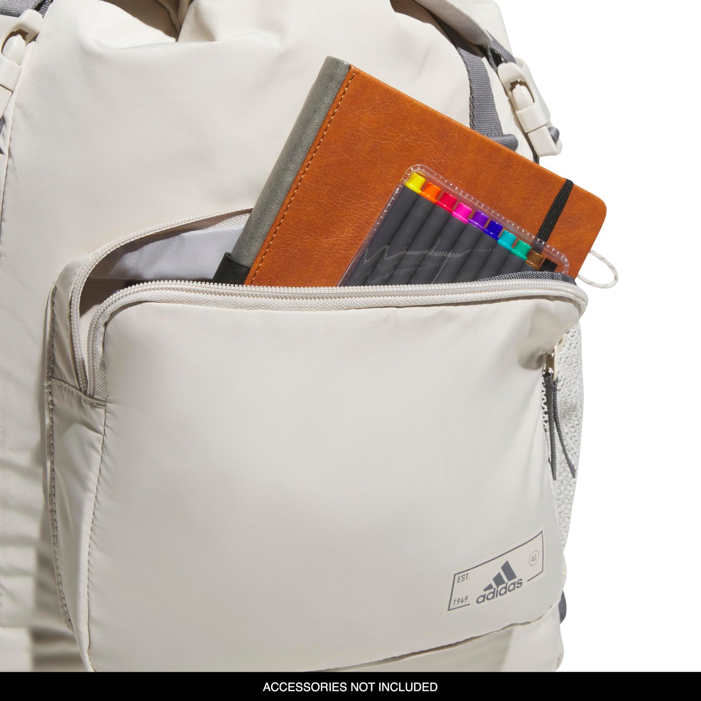 adidas Saturday Sport Fashion Compact Small Size Backpack, Alumina Beige/Grey Four, OSFA