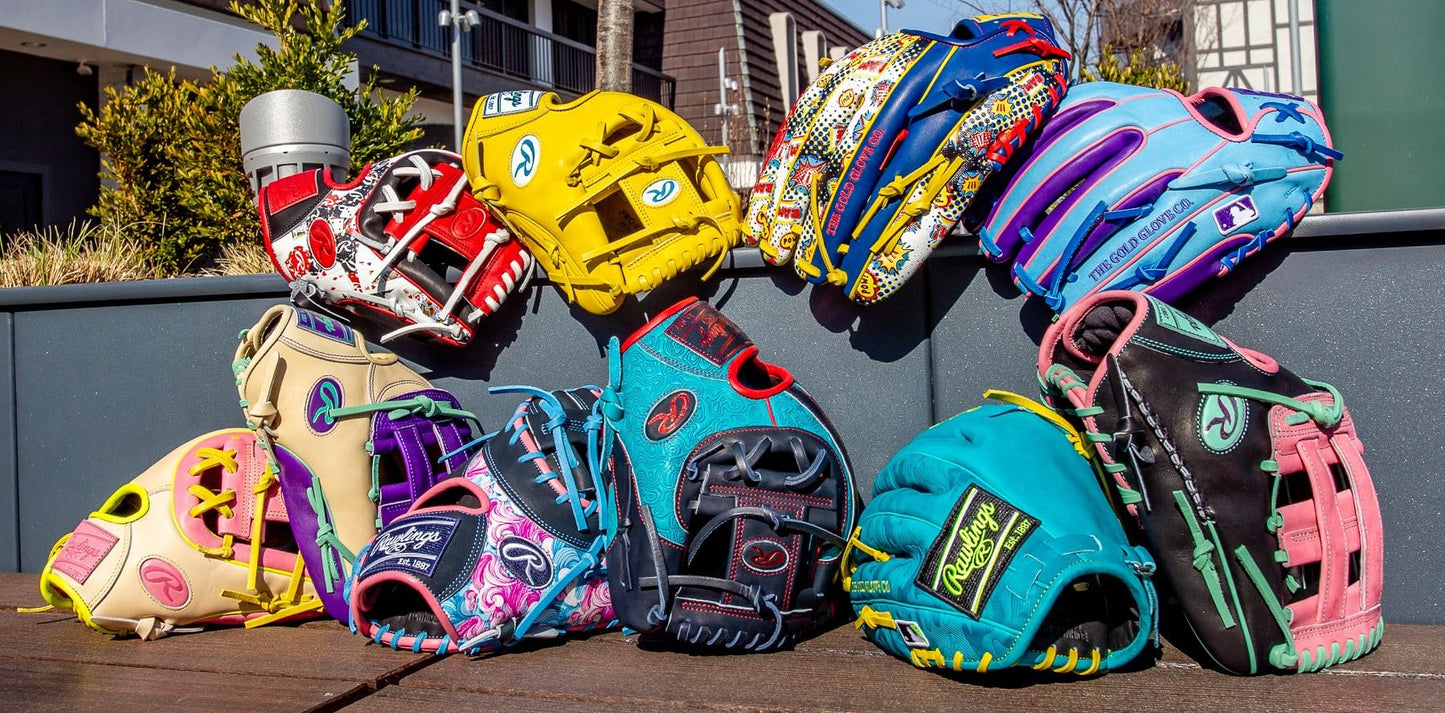 Rawlings | Heart of The Hide | ColorSync | RHT | 12.75" | Outfield | Pro H-Web | Camel/Purple/Mint