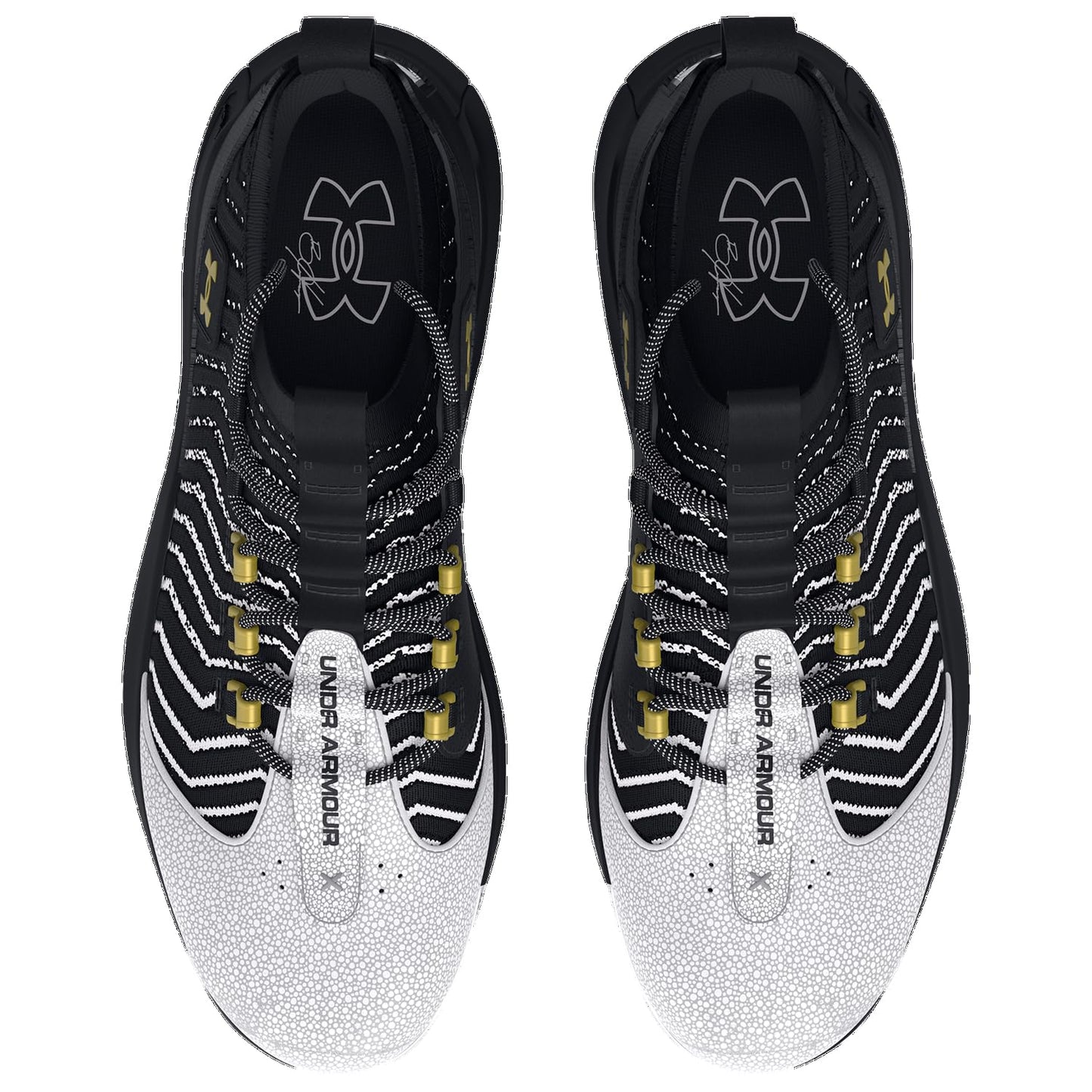 Under Armour Harper 9 Pro TPU - Men's (Black/White/Metallic Gold) Size 10