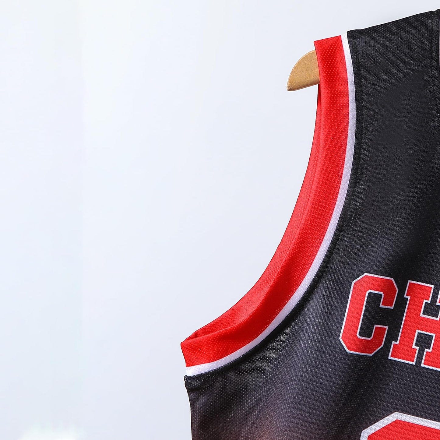 Basketball Jerseys 23# For Kids Youth Sports T-shirt Jersey Boys Girls Gradient Basketball Uniform Set 6-16Years RED-140