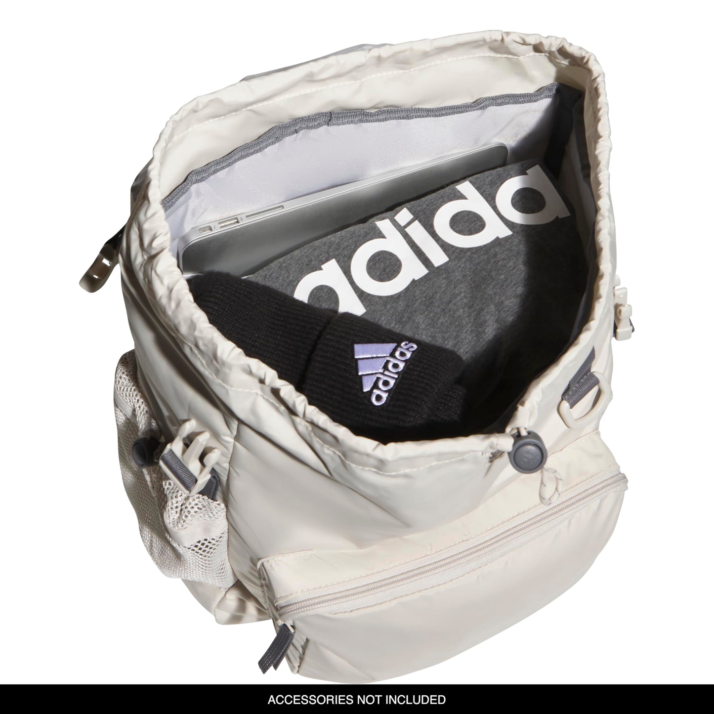 adidas Saturday Sport Fashion Compact Small Size Backpack, Alumina Beige/Grey Four, OSFA