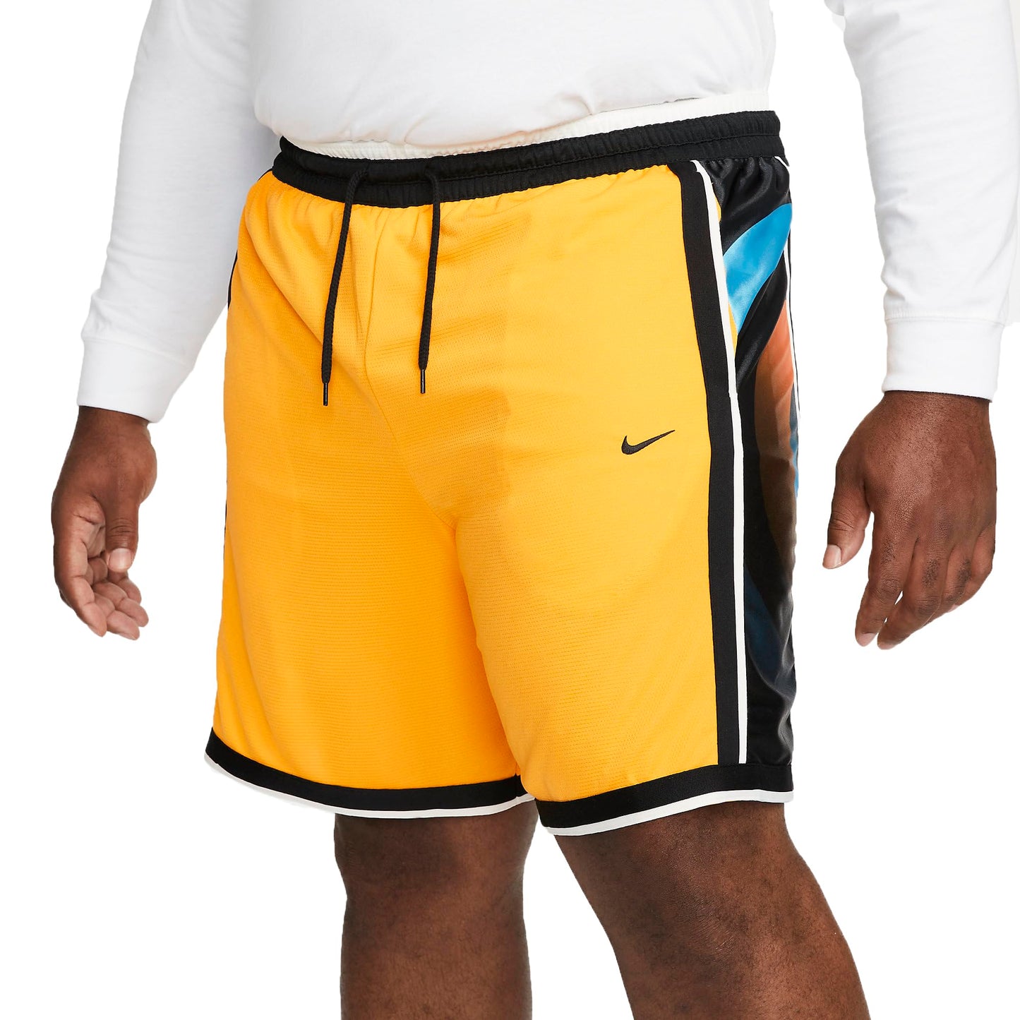 Nike Dri-FIT DNA+ Men's Basketball Shorts (US, Alpha, Large, Regular, Regular, University Gold/University Gold/Black)