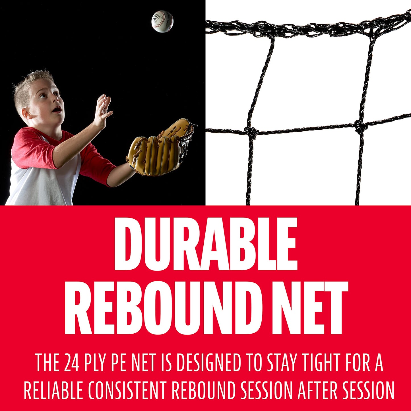 Franklin Sports Baseball Rebounder Net - 3-Way Baseball + Softball Pitchback Net + Fielding Trainer - Bounce Back Net