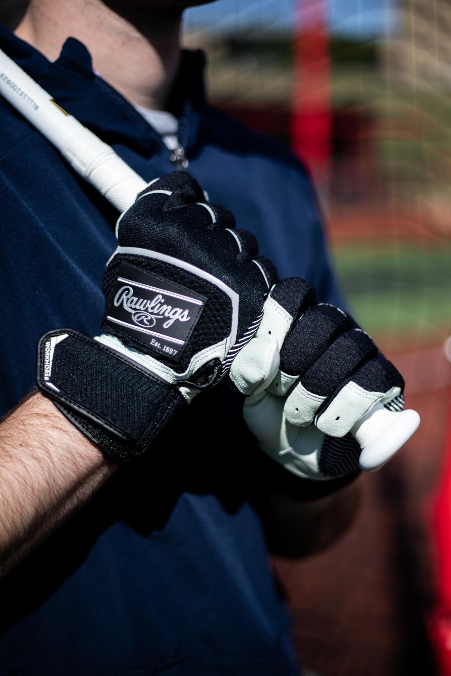 Rawlings | WORKHORSE Baseball Batting Gloves | Youth Large | Scarlet