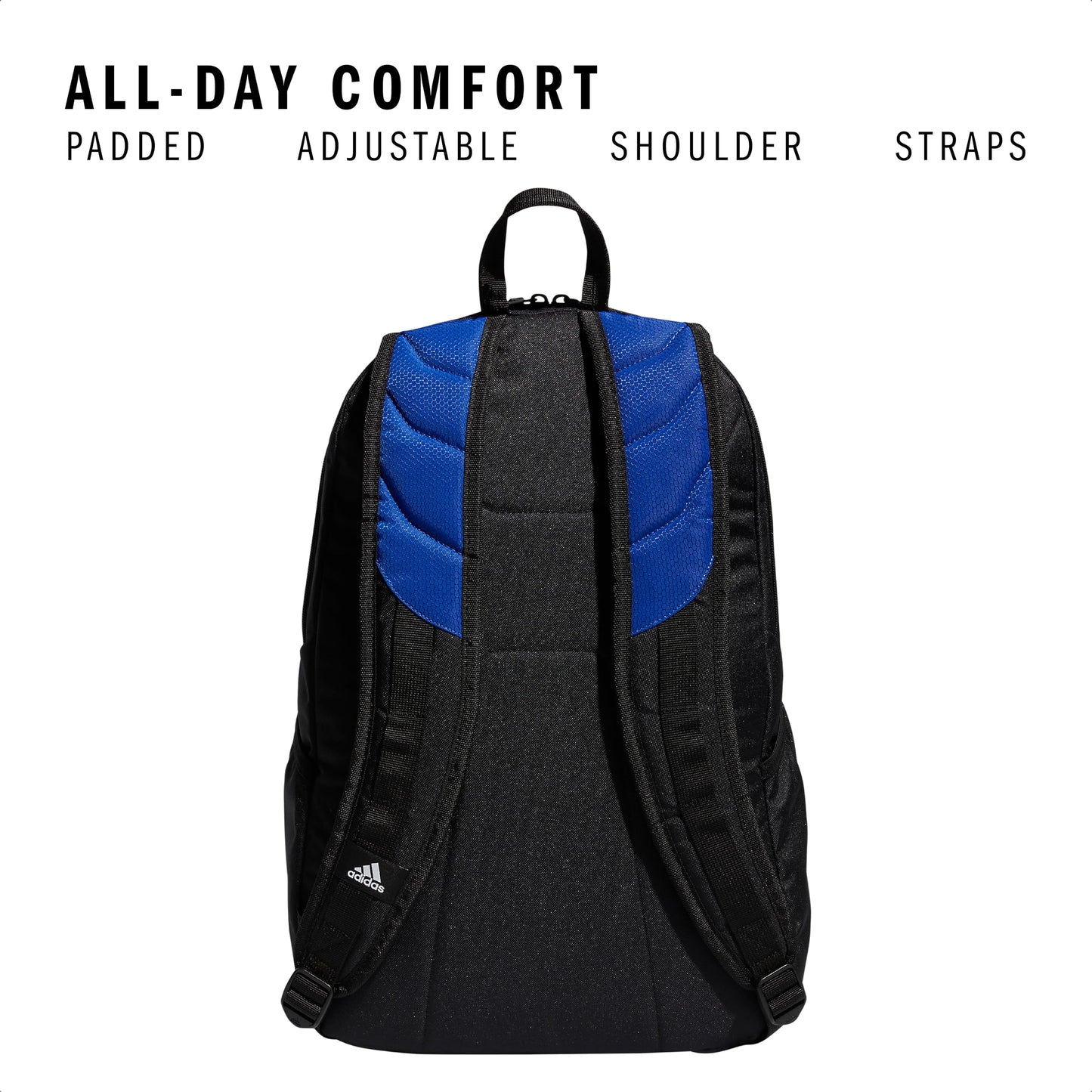 adidas Stadium Team Sports Backpack for Men and Women (36l) Durable Athletic Laptop Bag, Royal Blue/3.0, One Size