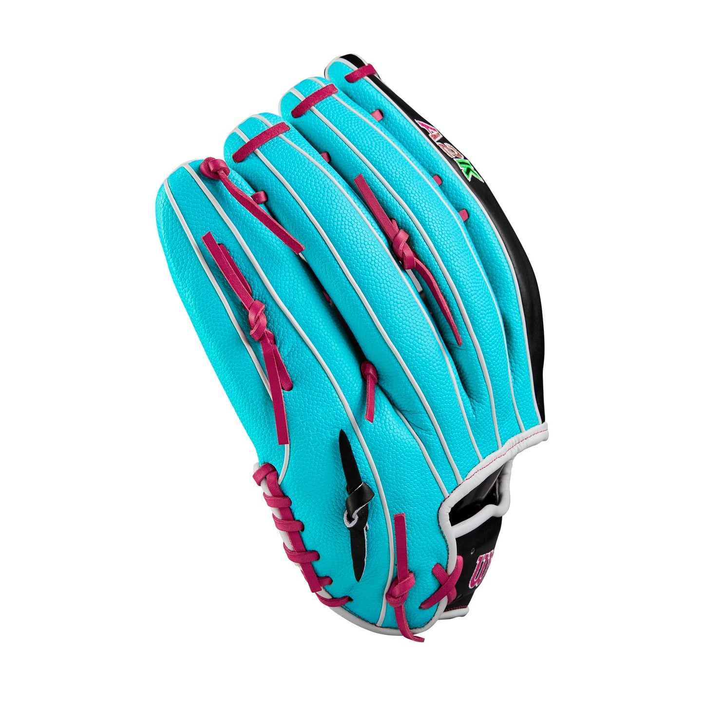 Wilson Winter 2024 A2K 1810SS 12.75" Outfield Baseball Glove - Seafoam/Black/Flamingo, Right Hand Throw