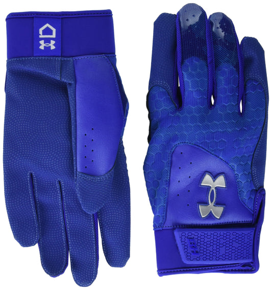 Under Armour Mens Harper Baseball Gloves, (400) Royal/Capri/Metallic Silver, Medium