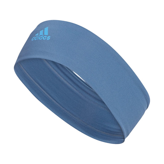 adidas Unisex Alphaskin 2.0 Elastic Headband, Wonder Steel Blue/Pulse Blue, One Size