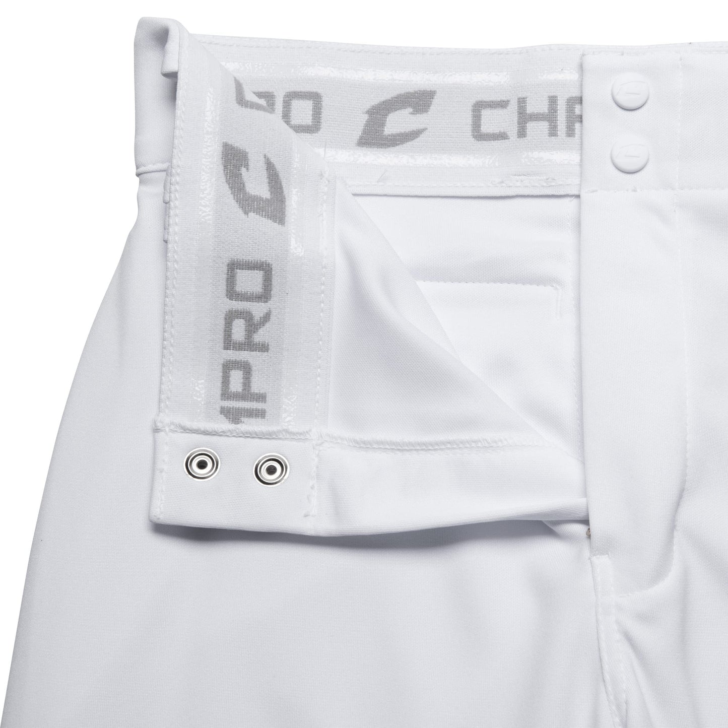 Champro Triple Crown Knicker Style Baseball Pants with Contrast-Color Braid Piping and Reinforced Sliding Areas, White/Royal Pipe, X-Large