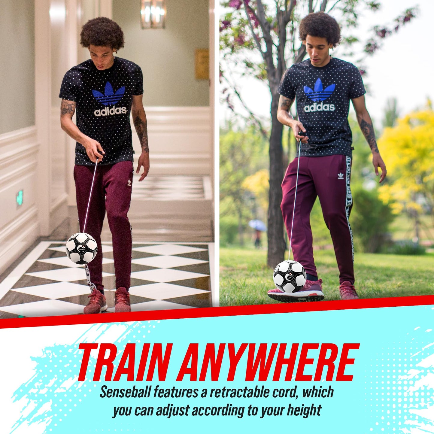 SenseBall Soccer Ball - Training Gear for Kids & Adults - Improve Skills & Control with 50 Video Exercises & Personal Soccer Coach App