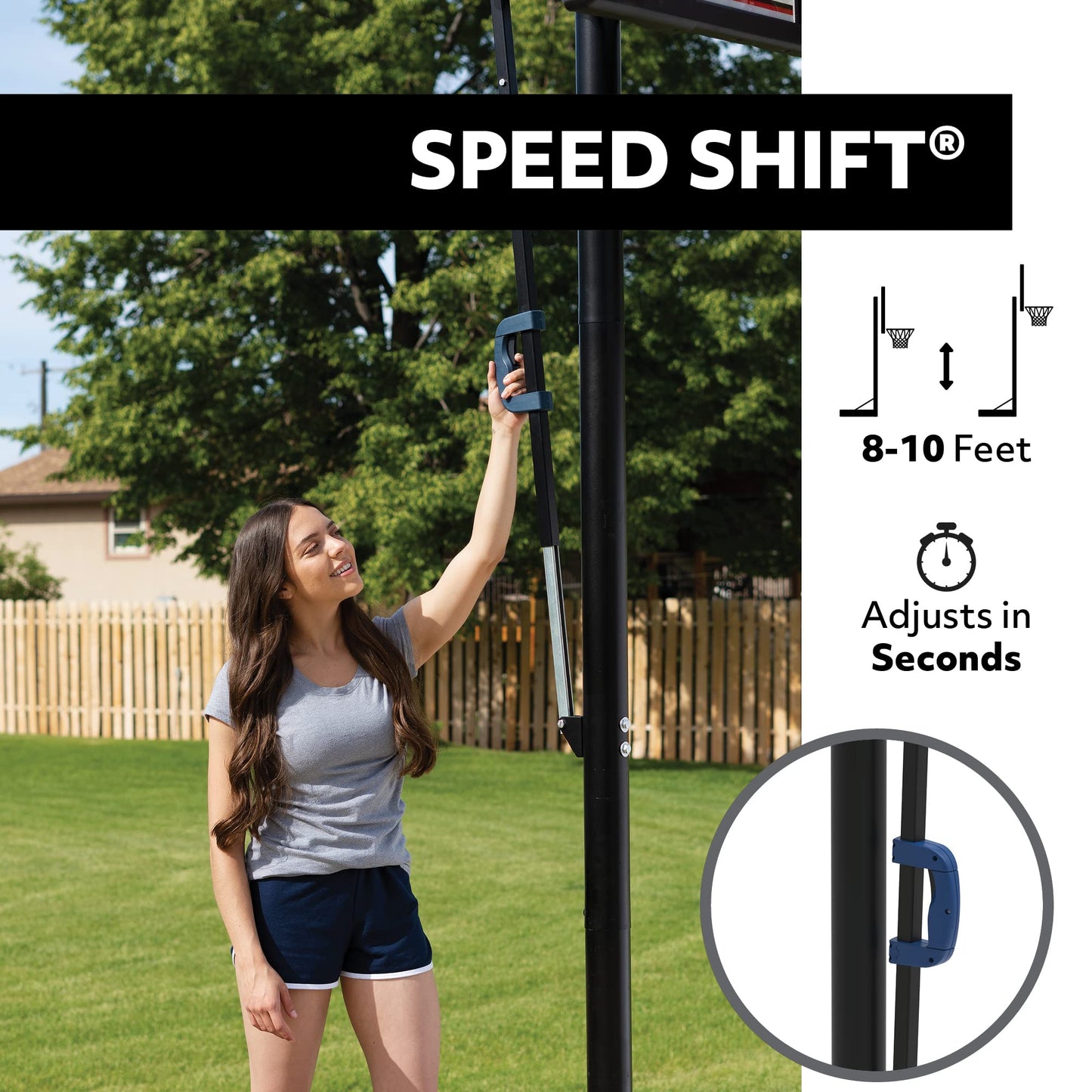 Lifetime Portable Basketball Hoop, 50 Inch Shatterproof Backboard, Blue/Black