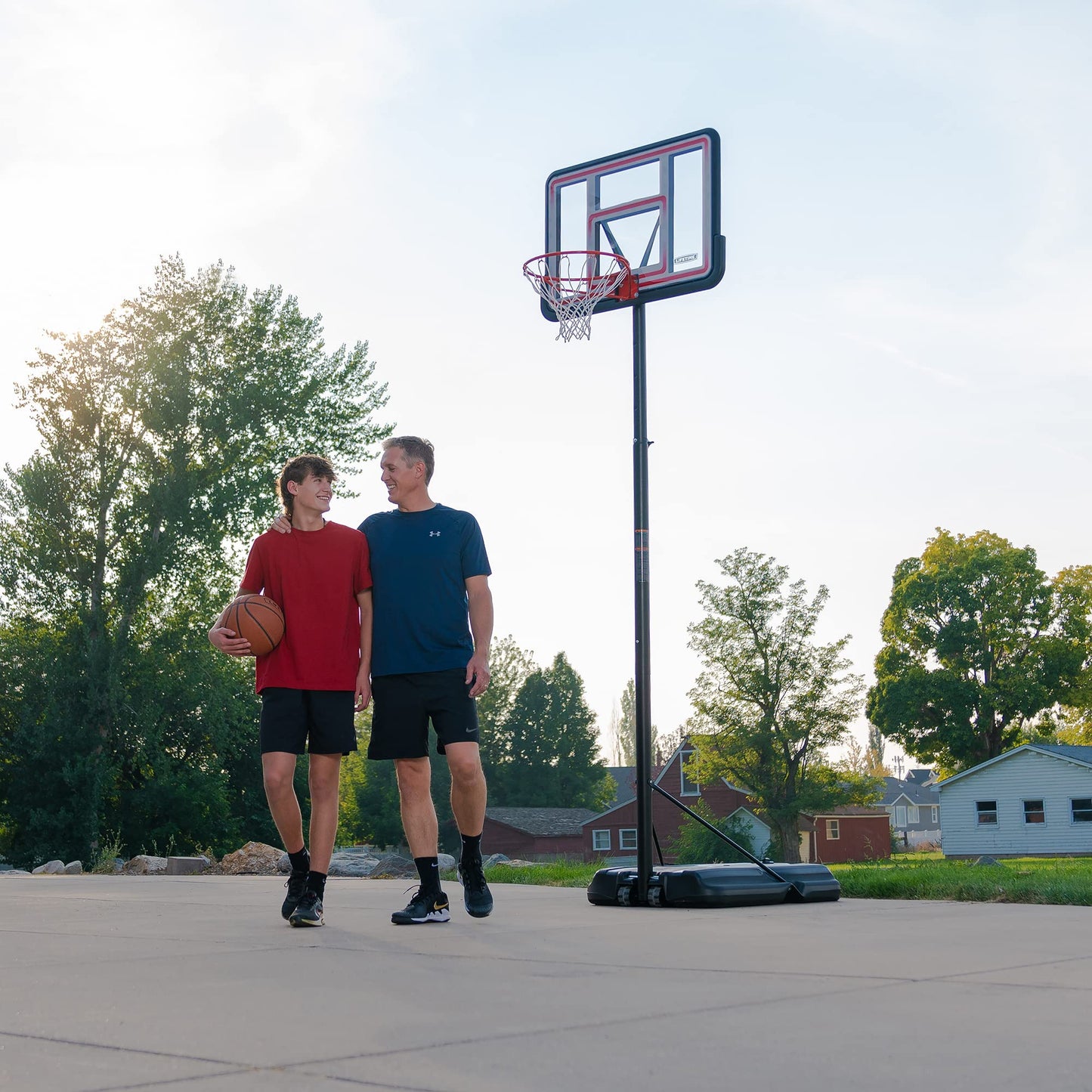Lifetime Adjustable Shatterproof Fusion Portable Basketball Hoop, 44-Inch Backboard