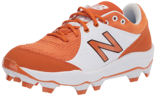 New Balance Men's Fresh Foam 3000 V5 Molded Baseball Shoe, Texas Orange/White, 15