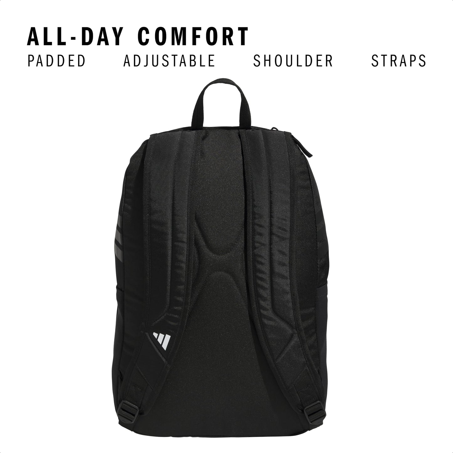 adidas Stadium Team Sports Backpack for Men and Women (36l) Durable Athletic Laptop Bag, Black/4.0, One Size