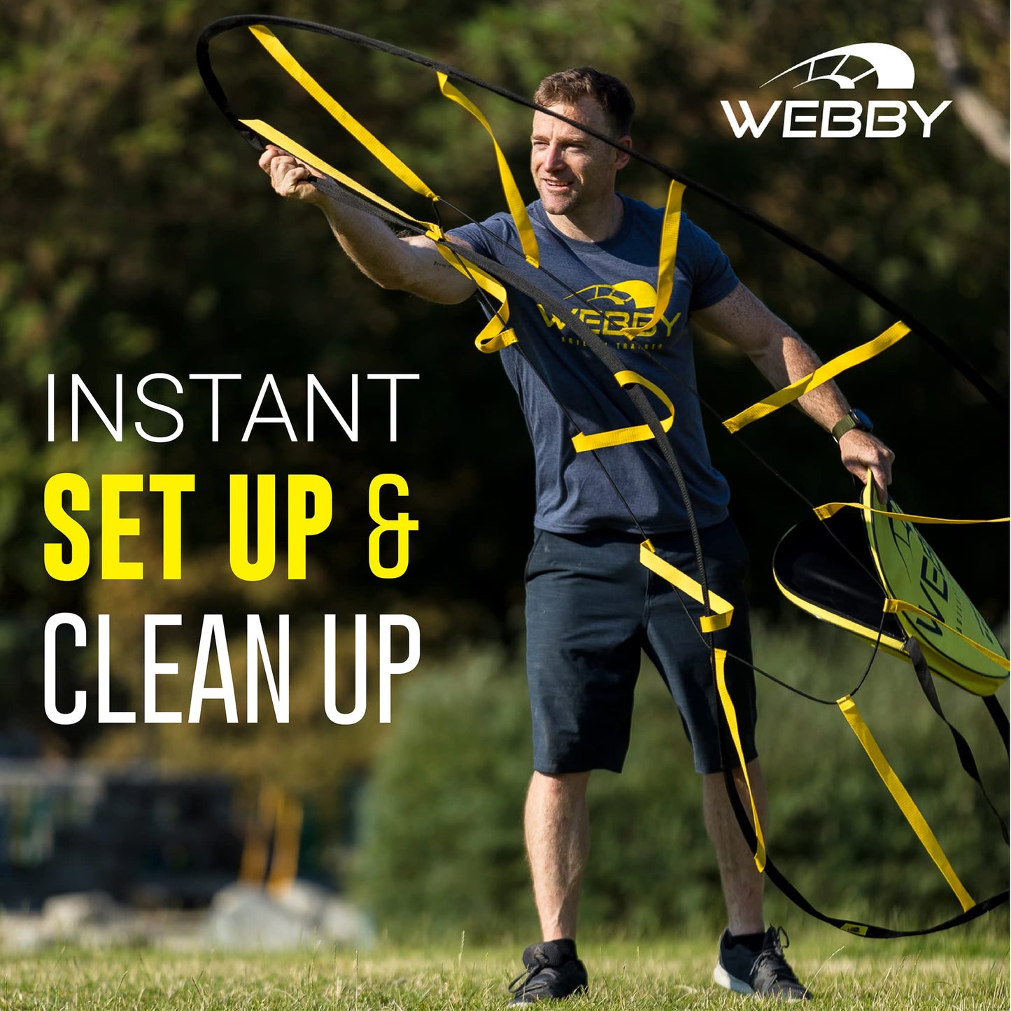 Webby Agility Trainer – Circle Speed and Agility Ladder for High Intensity Footwork Drills and Skills – A Circular Piece of Training Equipment That Changes The Way You Move