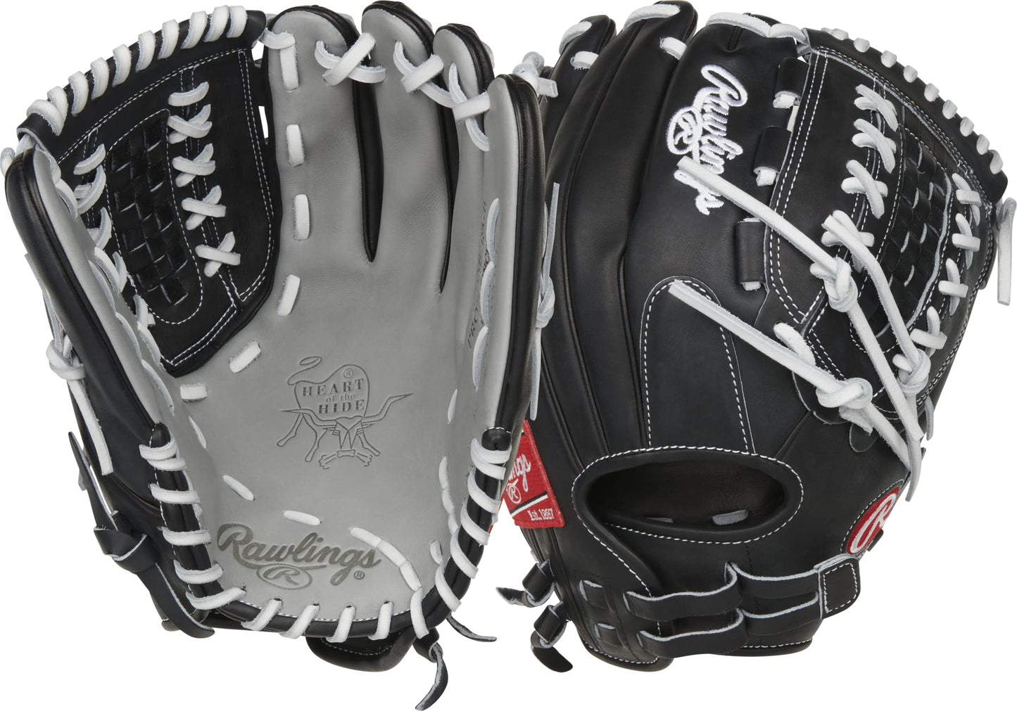 Rawlings | HEART OF THE HIDE Fastpitch Softball Glove | 12.5" | Double-Laced Basket Web | Left Hand Throw