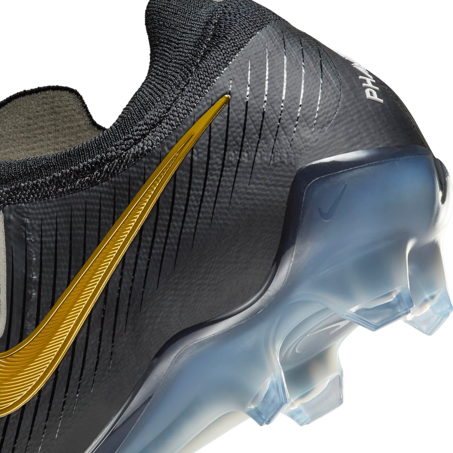 Nike Phantom GX 2 Elite FG Low-Top Soccer Cleats (FJ2559-100, WHITE/BLACK-MTLC GOLD COIN) Size 4.5