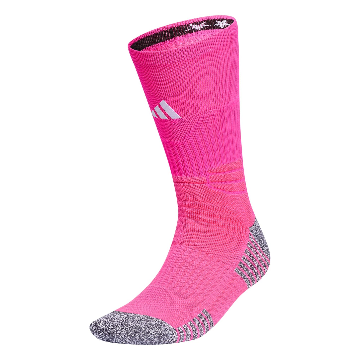 adidas 5-Star Football Crew Socks for Men's and Women's Sports, Soccer, Volleyball, 1-Pack, Team Shock Pink/White/2.0, Medium