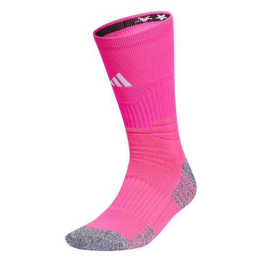 adidas 5-Star Football Crew Socks for Men's and Women's Sports, Soccer, Volleyball, 1-Pack, Team Shock Pink/White/2.0, Medium