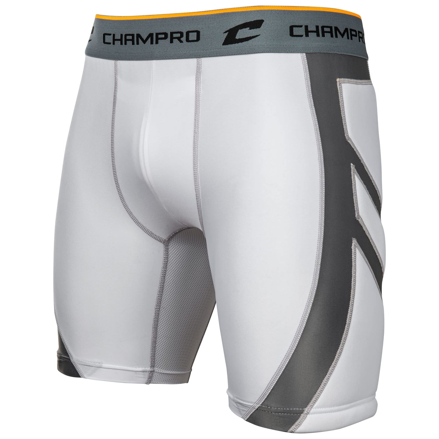 Champro Wind Up Compression Polyester/Spandex Sliding Short, Youth Medium, White