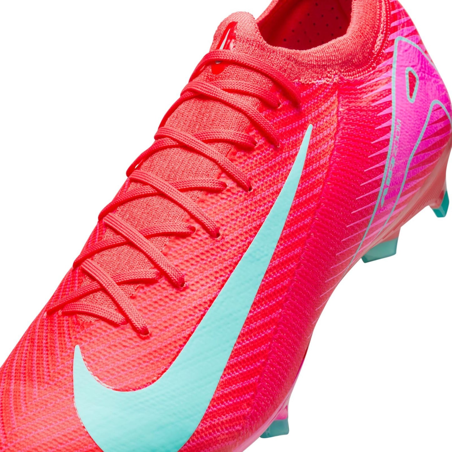 Nike Mercurial Vapor 16 Pro FG Low-Top Soccer Cleats (FQ8685-800, Ember Glow/Aurora Green) Size 8