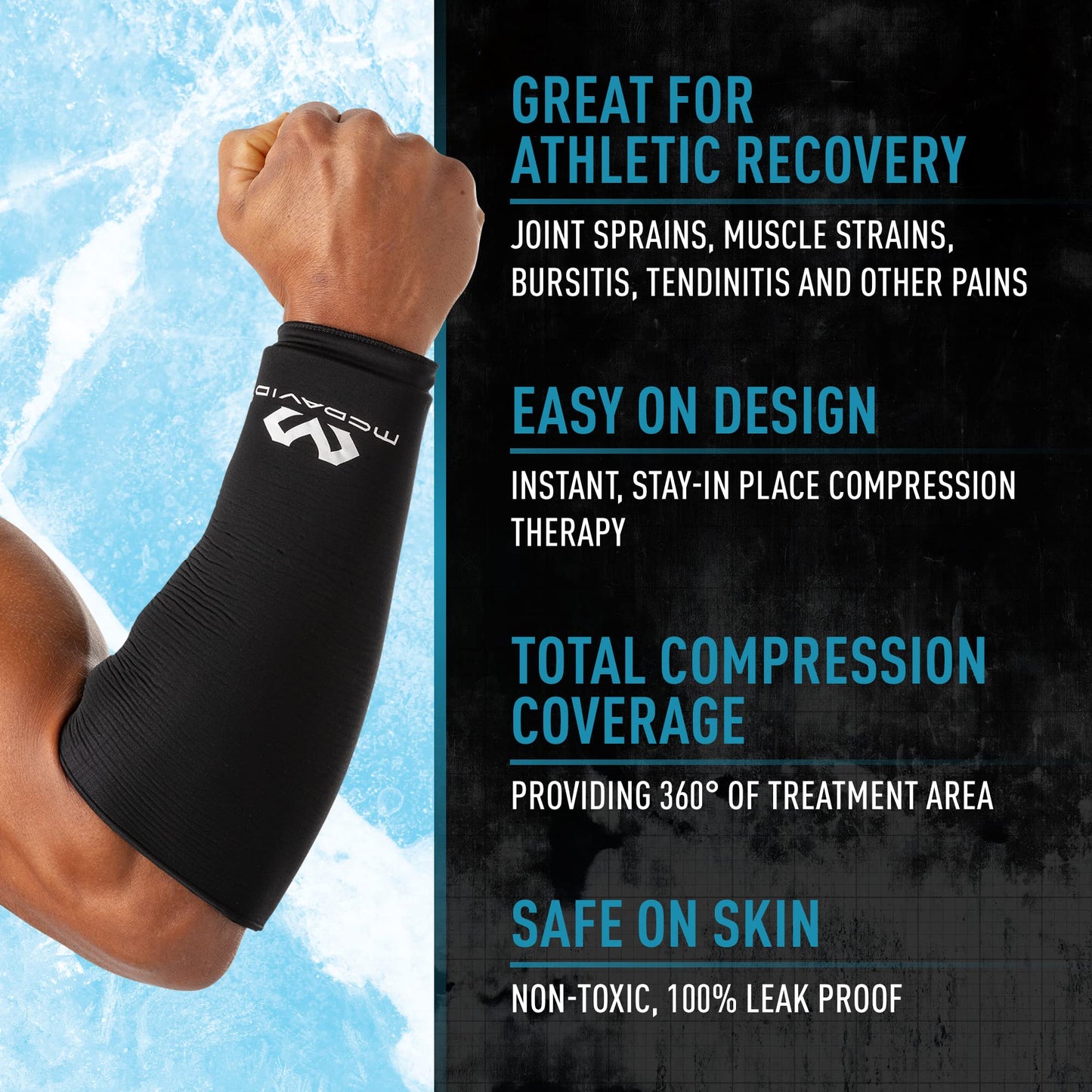 McDavid MD Flex Ice Therapy Arm/Elbow Comp Sleeve-Black-L/XL