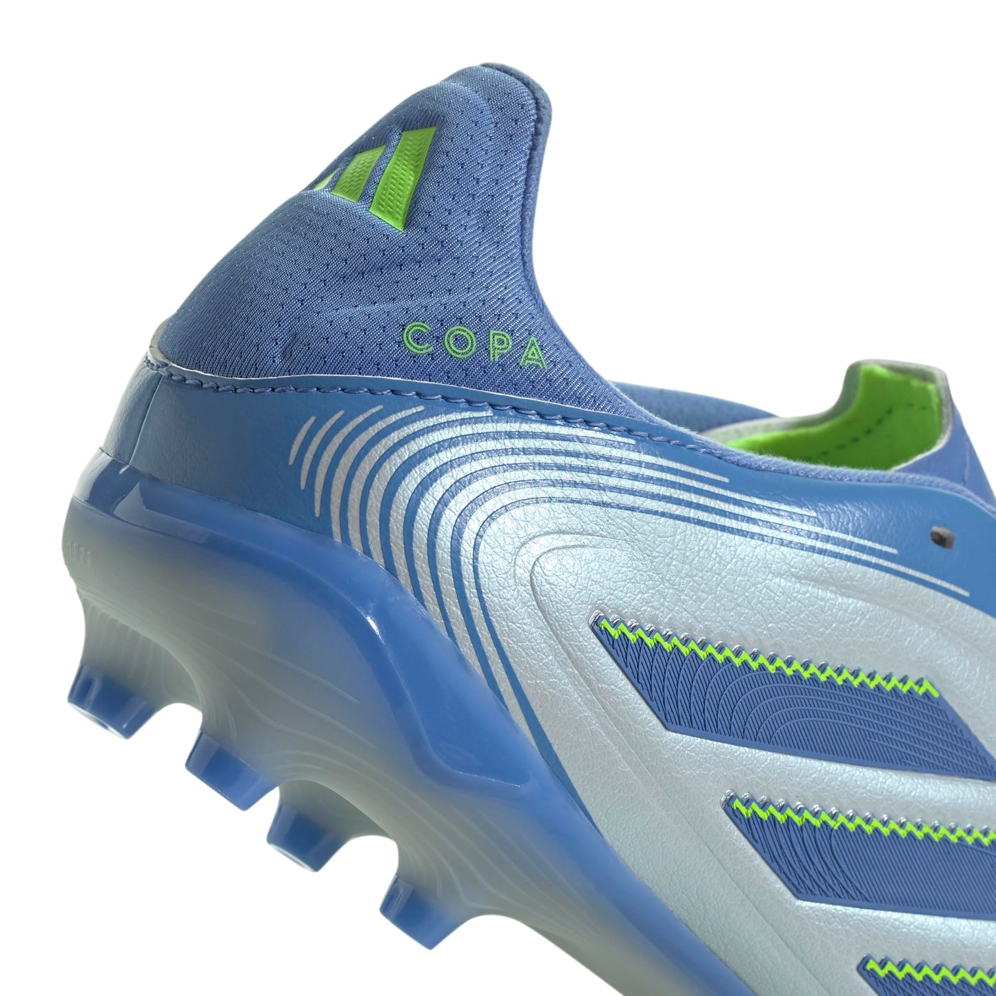 adidas Copa Pure 3 League Firm Multi Ground Sneaker, Halo Blue/Blue Fusion/Lucid Lemon, 1 US Unisex Little Kid