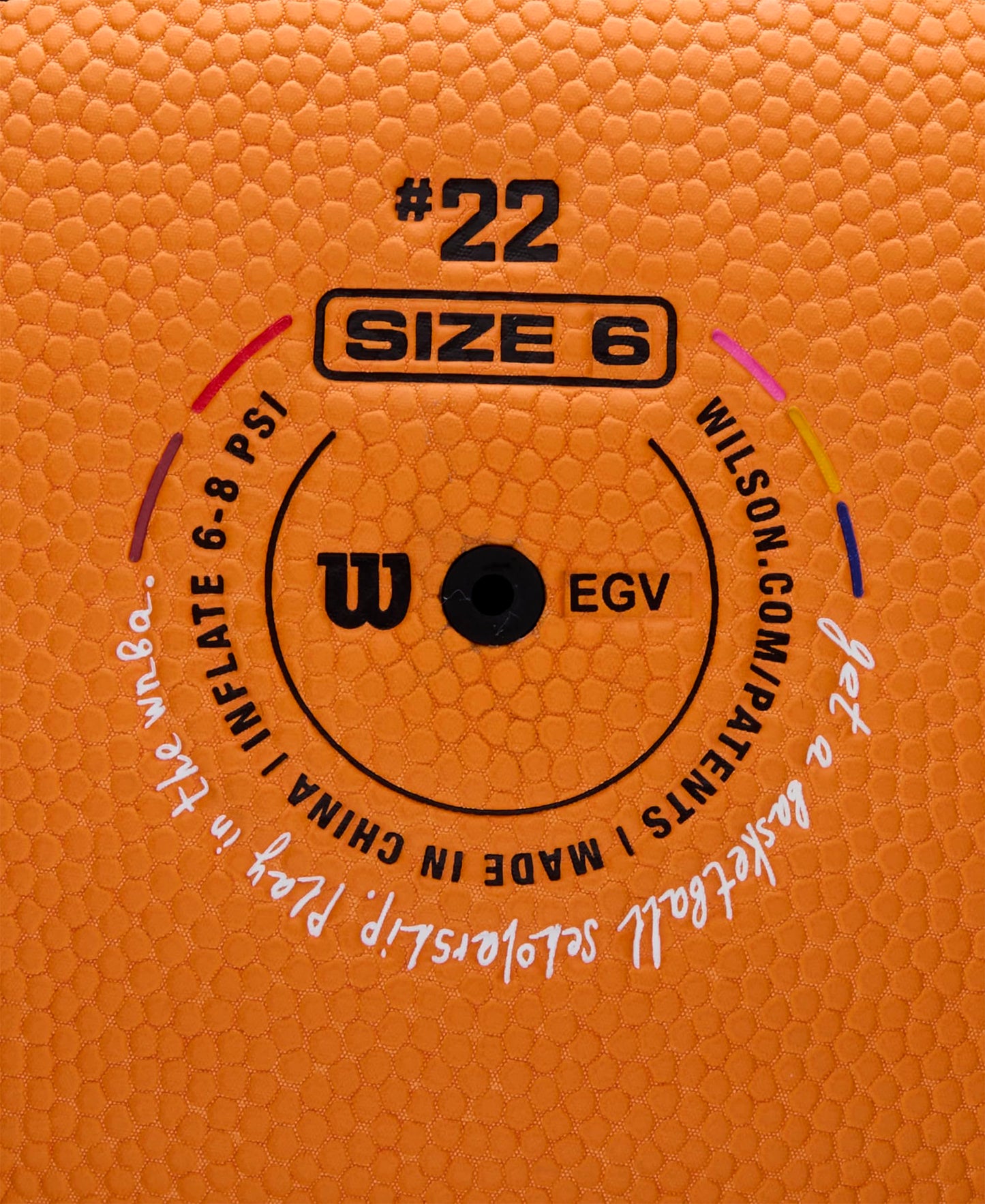 WILSON Caitlin Clark EVO NXT 3951 Game Basketball - Orange, Size 6-28.5"