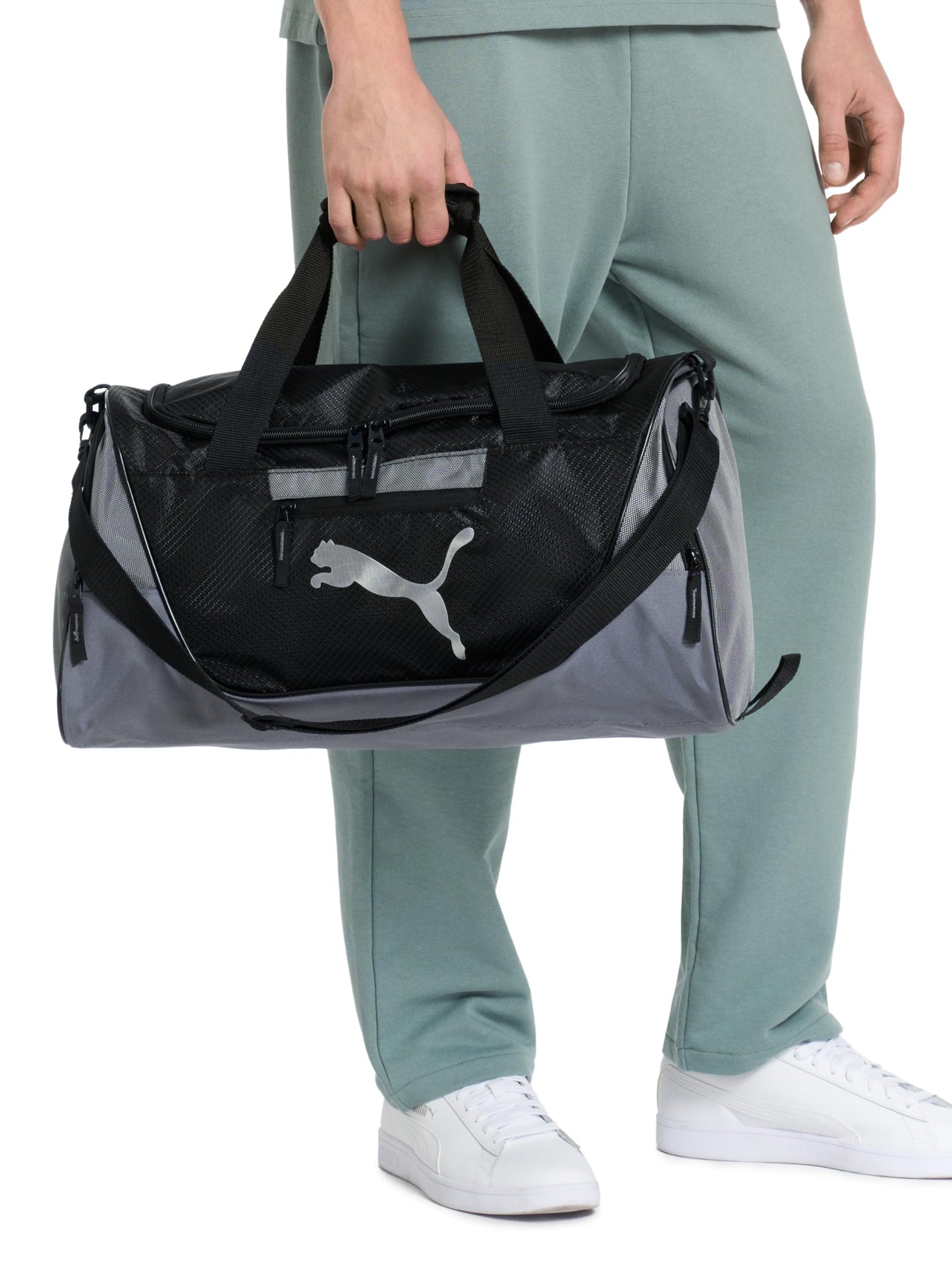 PUMA unisex adult Evercat Contender Duffel Bags, Black, One Size US