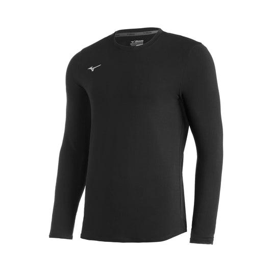 Mizuno Comp Diamond Long sleeve Crew, Black, Medium