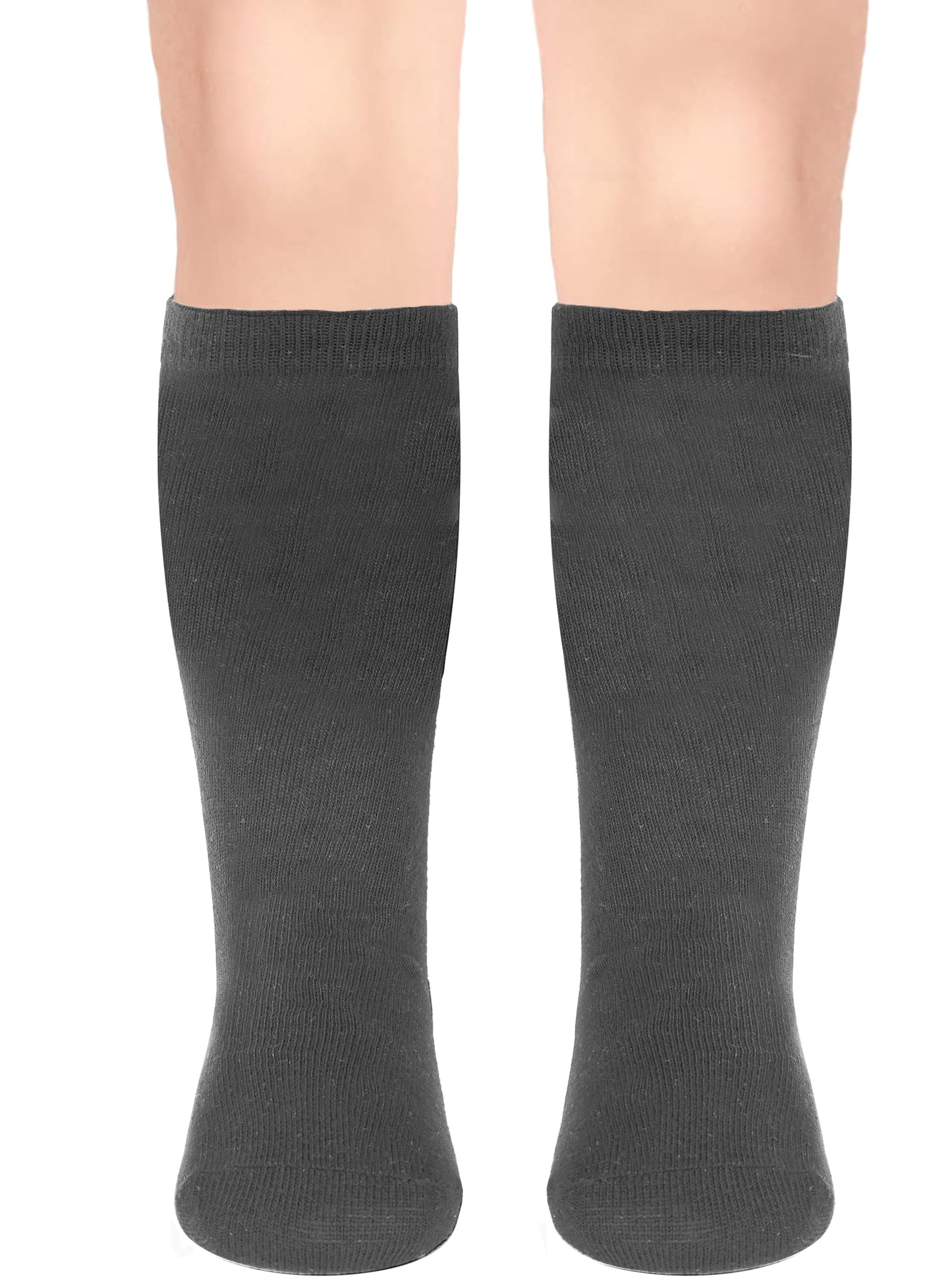 ENBAOHUI Toddler Soccer Socks Kids Tube Socks Girls Boys Knee High Sock Black/White/Blue/A-Grey/A-Black 4-7T