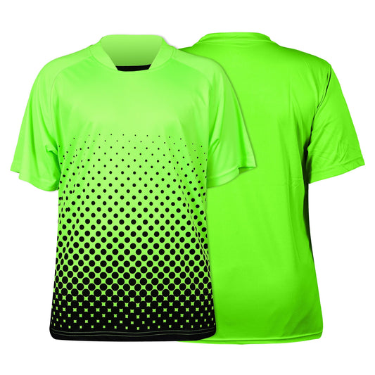 Ventura Short Sleeve Goalkeeper Goalie Jersey - Moisture-Wicking, Lightweight, and Sublimated Design for Soccer Keepers Both Youth and Adults | Neon Green/Black, Size Youth Medium