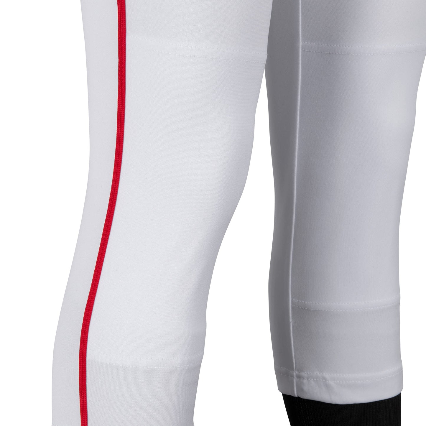 CHAMPRO Tournament Women's Traditional Low Rise Pant w/Braid, WHITE,SCARLET, Large