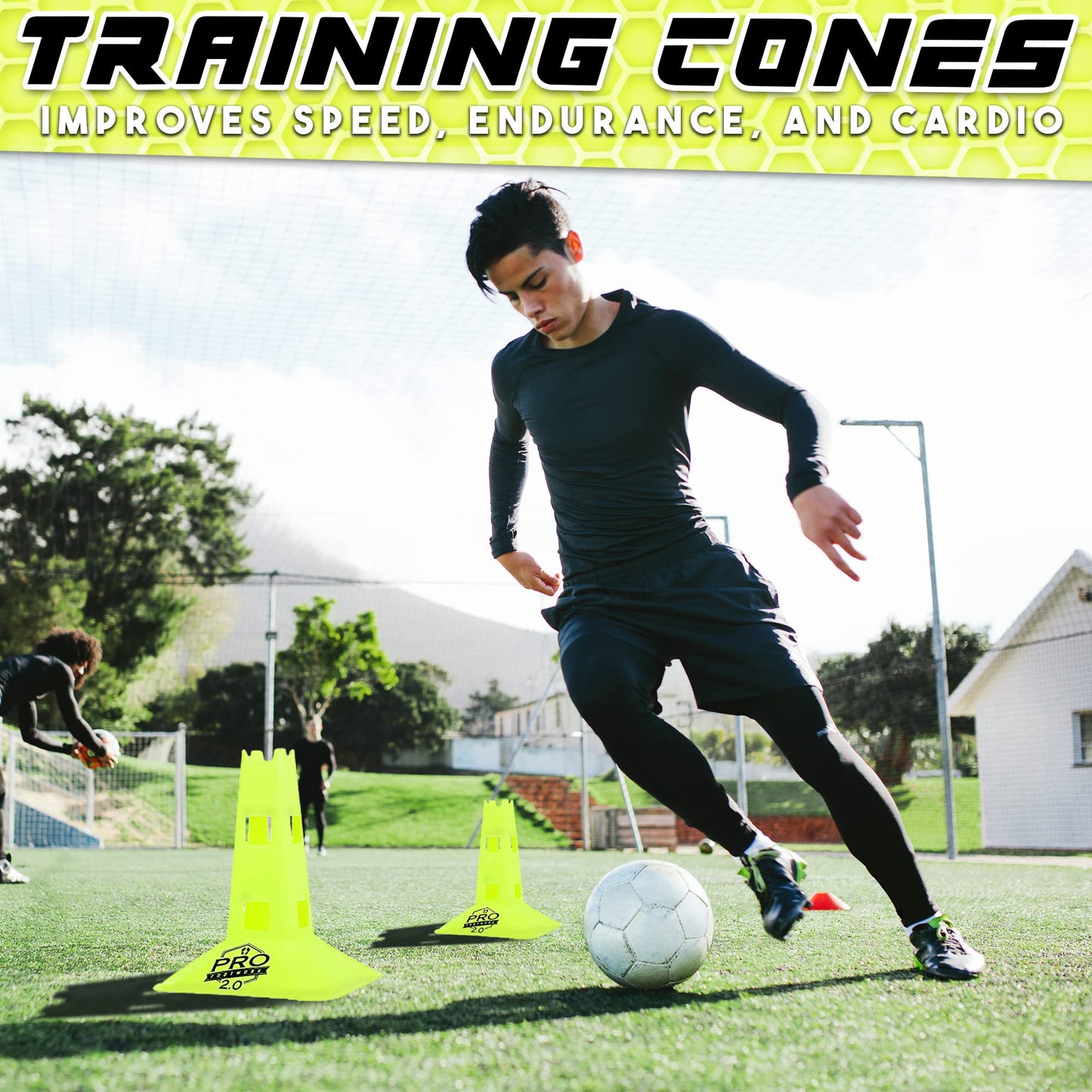 Agility Ladder Speed Training Equipment Includes 5 Upgraded Speed Hurdles Agility Speed Ladder, Jump Rope, Cones, Soccer Training Equipment for Kids - Football Training Equipment or Training Ladder