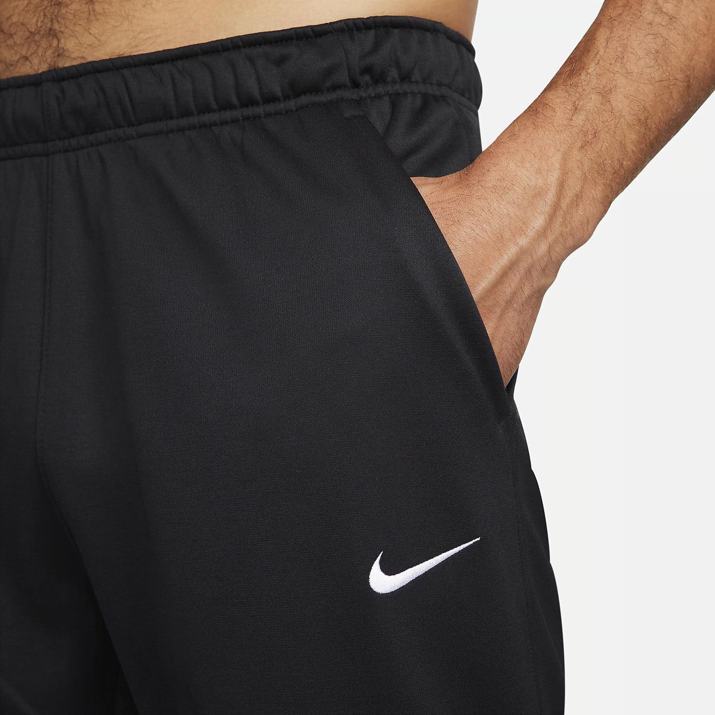Nike Men's Therma Open Hem Fitness Pants, Black/Black/White