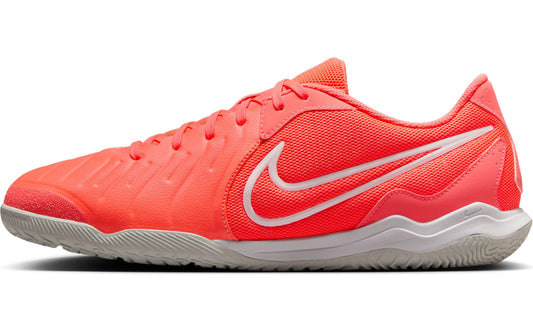 Nike Tiempo Legend 10 Academy Indoor/Court Low-Top Soccer Shoes (DV4341-800, Hot Lava/White) Size 9.5