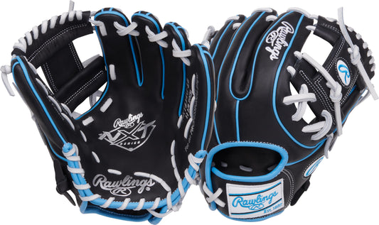 Rawlings | NXT Series Baseball Glove | 11.5' | RHT | Contour Youth Fit - Pro I Web | Black/Columbia Blue
