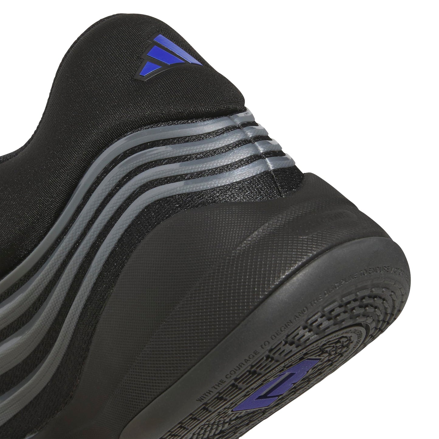 adidas Unisex Dame X Basketball Sneaker, Black/Iron Metallic/Lucid Blue, 12 US Men