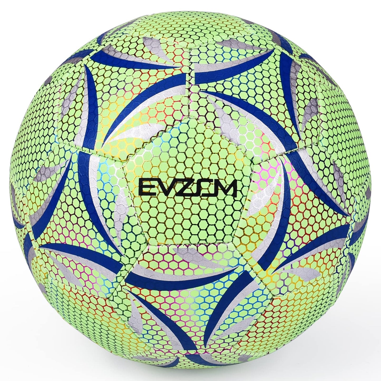 EVZOM Soccer Ball Luminous Official Match Game American Soccer Ball Size 4 for Boys, Girls, Kids Ages 8 to 12 Years Old Outdoors Indoors Sports Ball Training