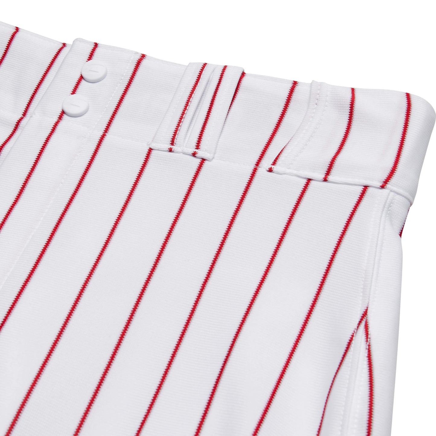 CHAMPRO Men' Champro Adult Pinstripe Ob Triple Crown Open Bottom Baseball Pant, White, Scarlet, Medium US