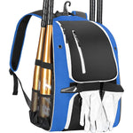 DOVODA Baseball Backpack Softball Bat Bag with Shoe Compartment T Ball Equipment Gear for Adults Lightweight Baseball Bag Hold 4 Bats Helmet Glove Caps Valuables Pocket Fence Hook