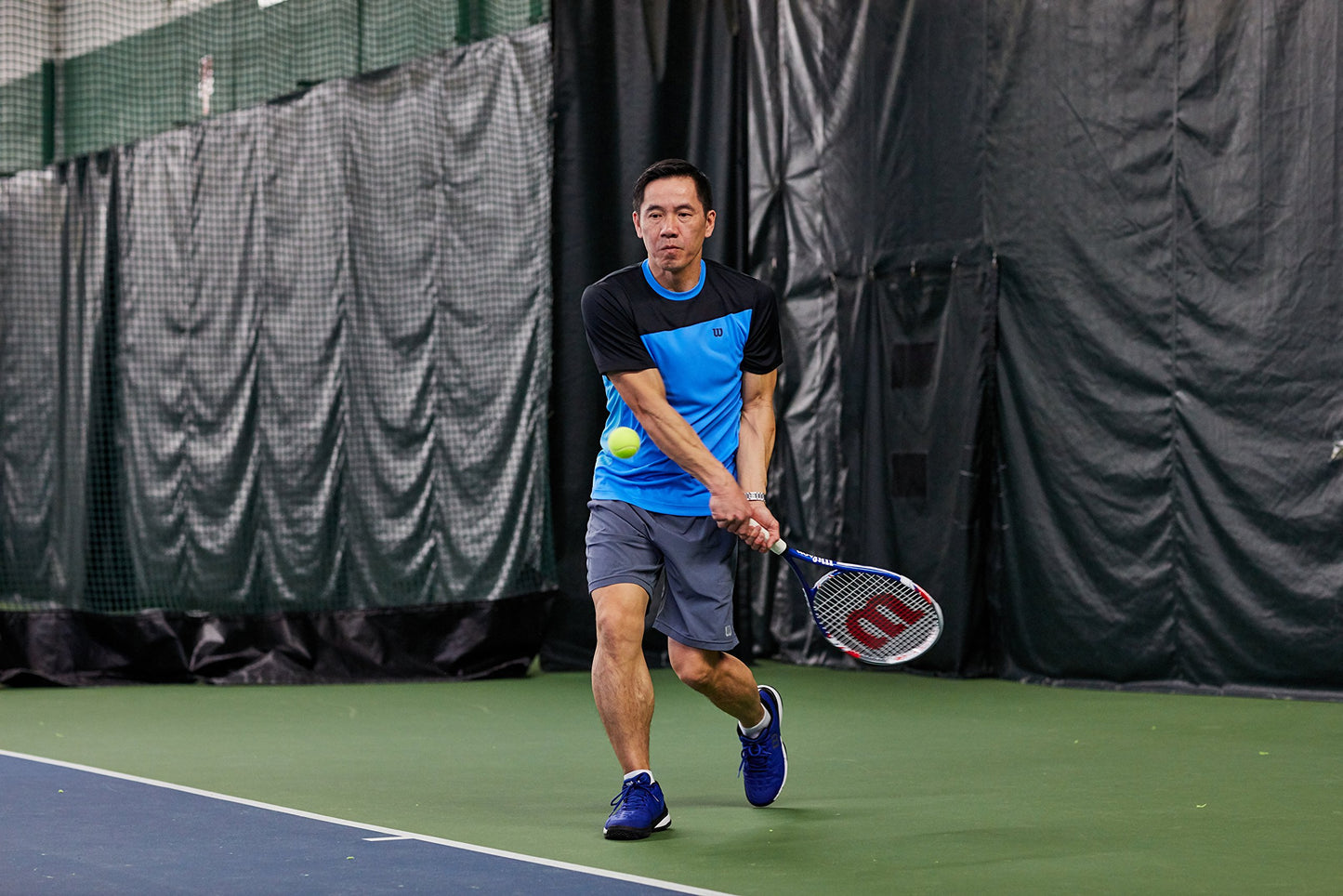 Wilson US Open Adult Recreational Tennis Racket - Grip Size 3 - 4 3/8", Red/White/Blue