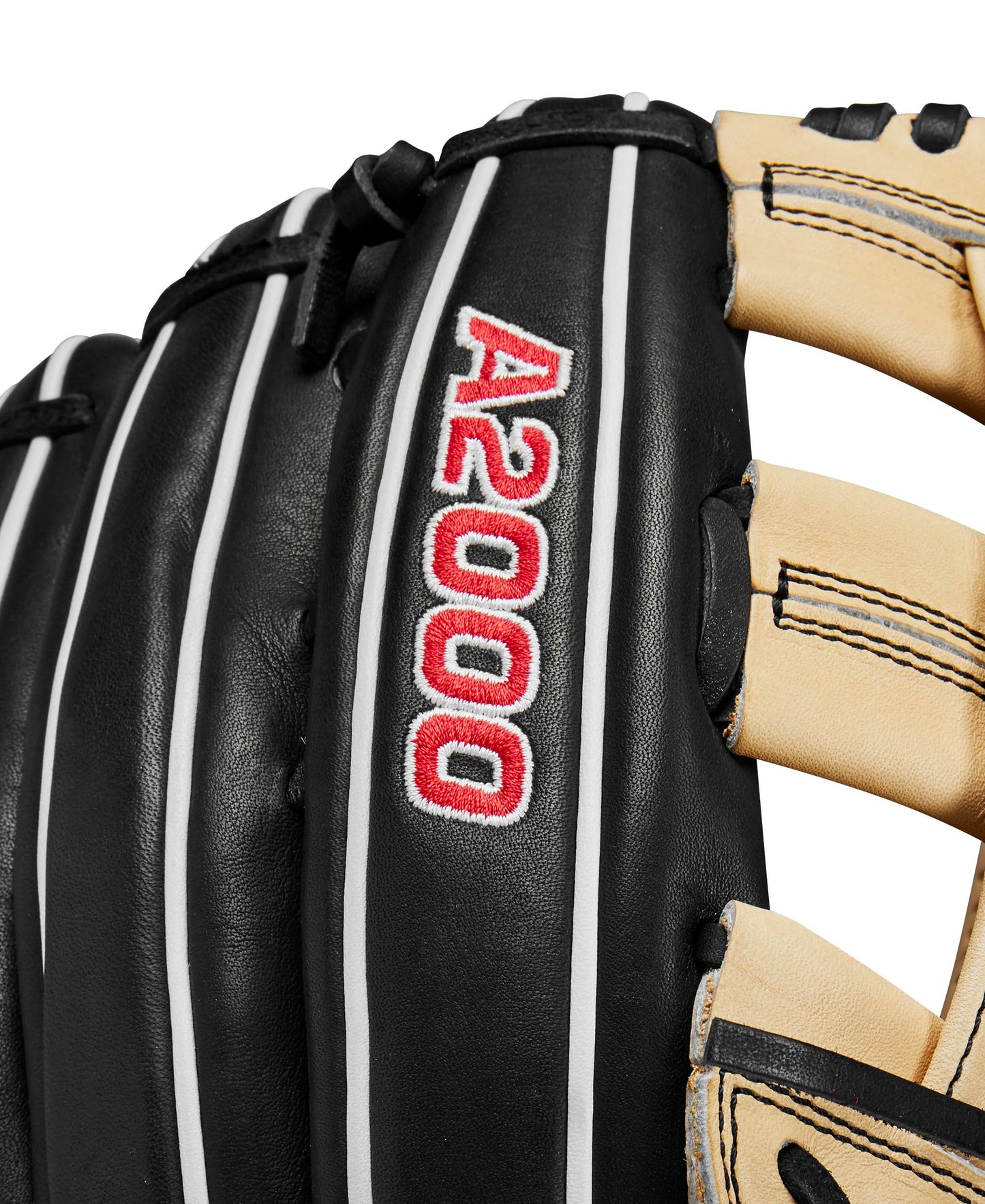 Wilson 2024 A2000 1750 12.5” Outfield Baseball Glove - Right Hand Throw, Black/Blonde/Red