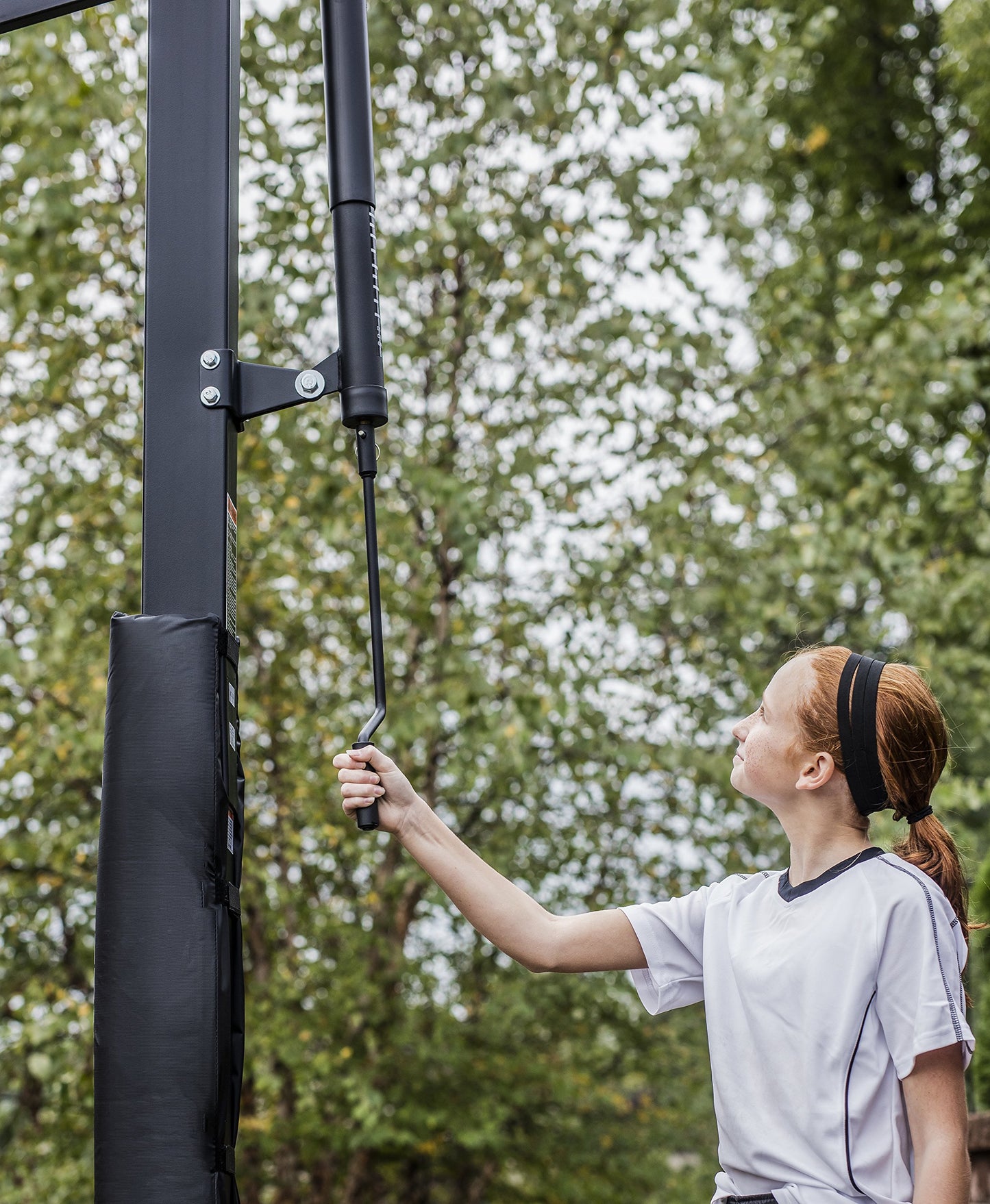 Silverback 60" In-Ground Basketball System with Adjustable-Height Tempered Glass Backboard and Pro-Style Breakaway Rim