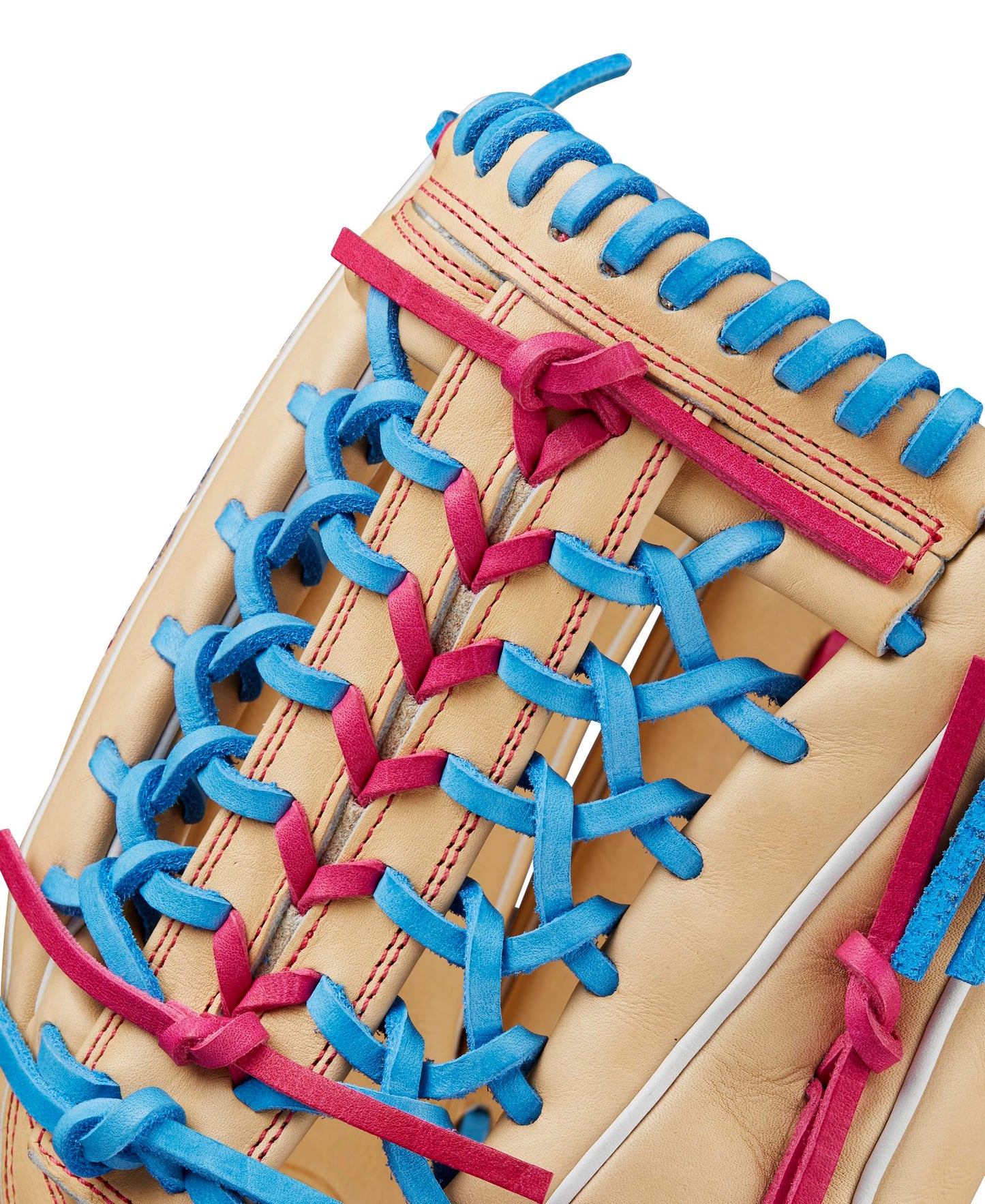 Wilson Winter 2024 A2000 T125 12.5" Outfield Fastpitch Glove - Blonde/Blue/Flamingo, Right Hand Throw