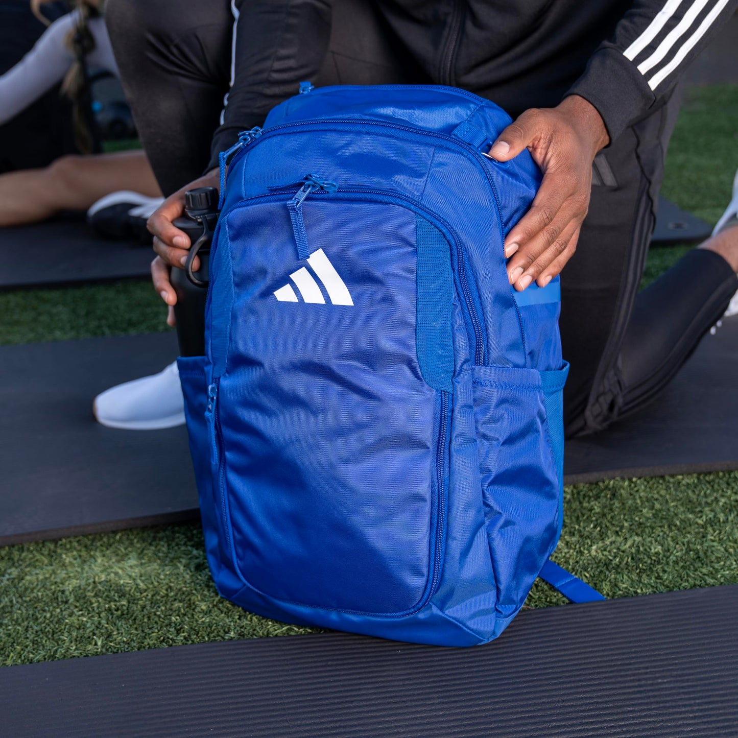 adidas Stadium Team Sports Backpack for Men and Women (36l) Durable Athletic Laptop Bag, Black/4.0, One Size