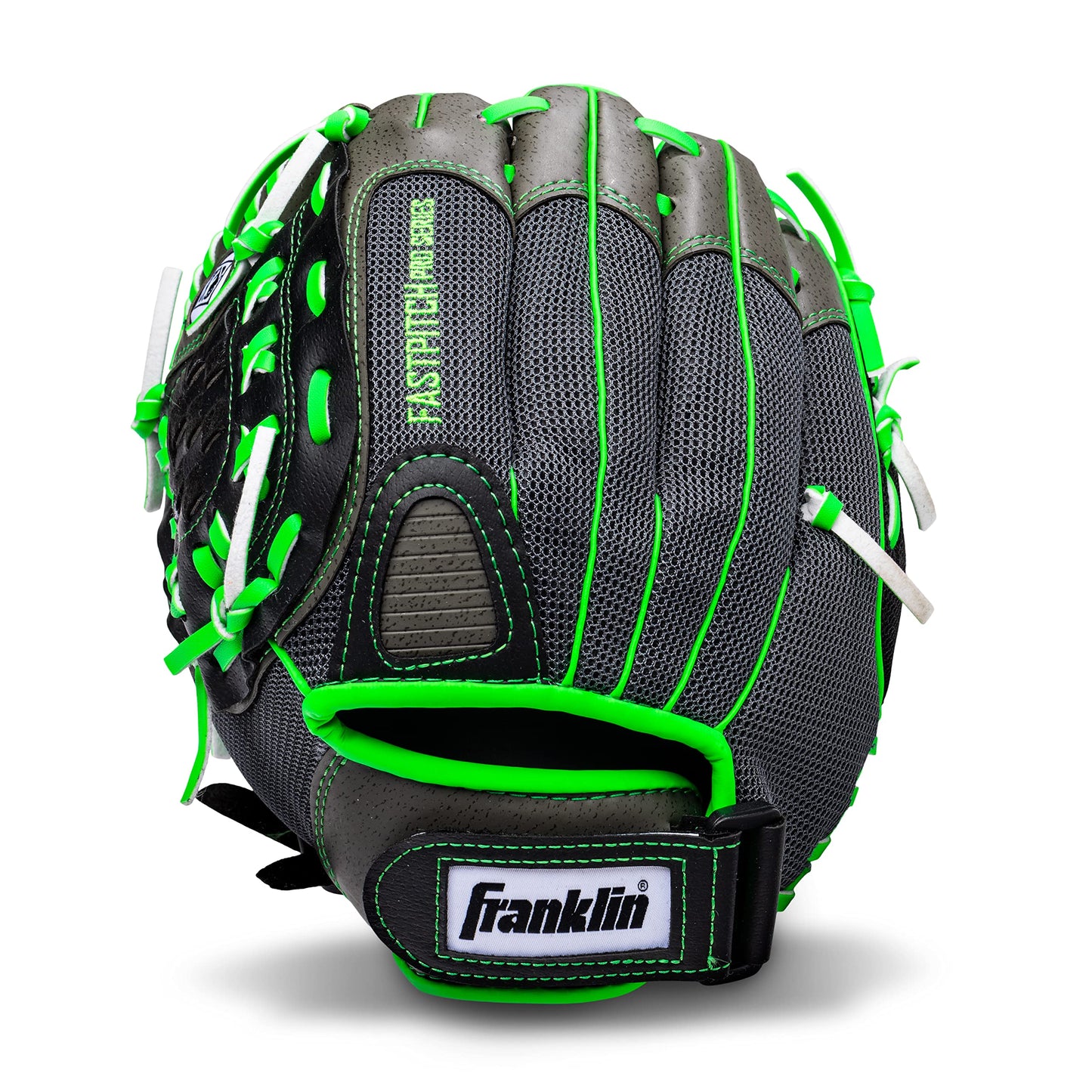 Franklin Sports Girls Softball Glove - Women's Windmill Fastpitch + Slowpitch Softball Glove - Green Mitt - Left Hand Throw Adult + Youth - 12"